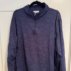 Peter Millar Navy Quarter-Zip Pullover